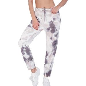 NWT Free People Work It Out Tie Dye Joggers Black L